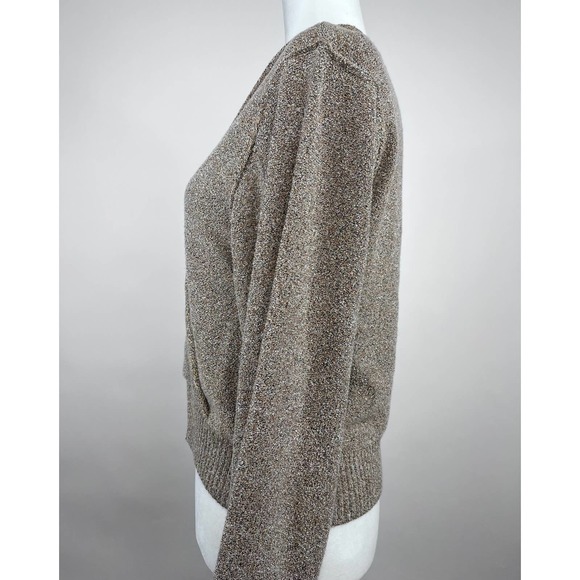 Free People Going for Gold Faux Wrap Sweater Metallic Large - Picture 7 of 12